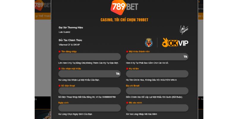 Các bước đăng ký tạo tài khoản tại 789bet chi tiết